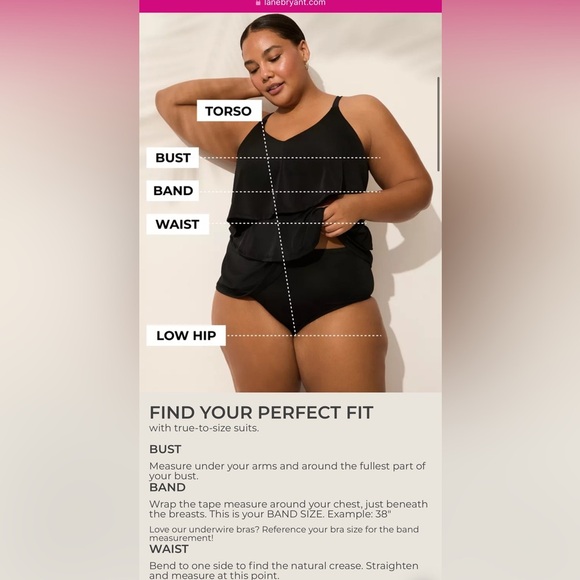 Lane Bryant Cacique Mesh Blouson Swim Tankini Built in Bra!  Size 22 - Picture 8 of 10